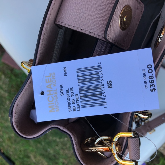 Michael Kors Medium Sofia Fawn Tote NWT - Picture 7 of 8